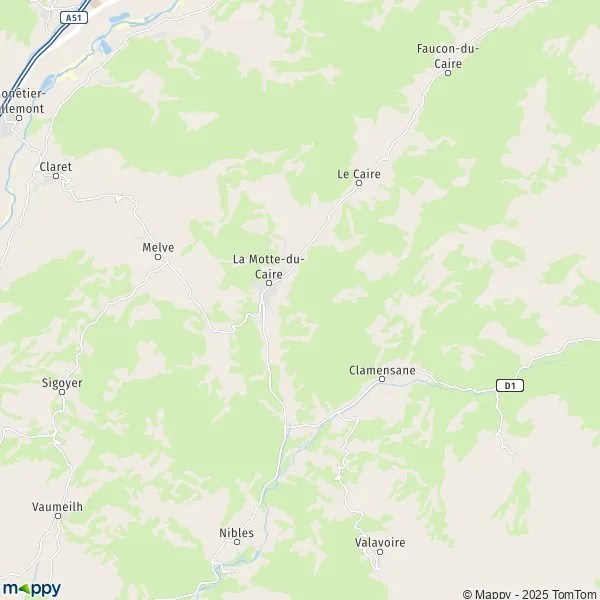 Map La MotteduCaire map of La MotteduCaire (04250) and practical